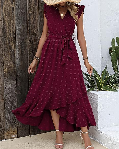 Elegant Geplooide Jurk Amanda Stippenpatroon