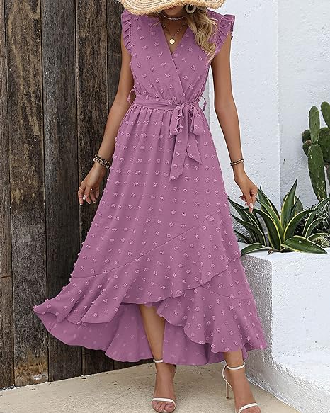 Elegant Geplooide Jurk Amanda Stippenpatroon