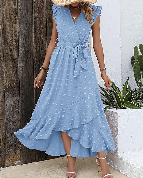 Elegant Geplooide Jurk Amanda Stippenpatroon