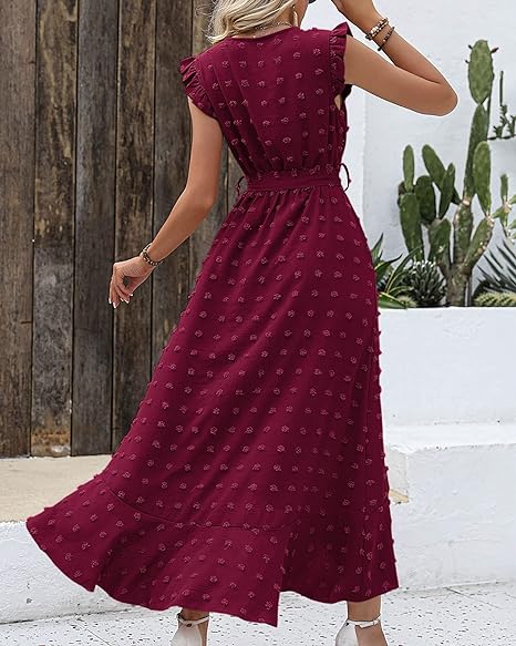 Elegant Geplooide Jurk Amanda Stippenpatroon