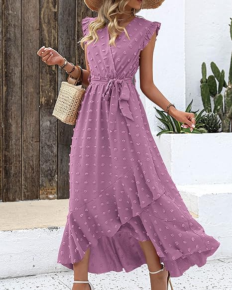 Elegant Geplooide Jurk Amanda Stippenpatroon