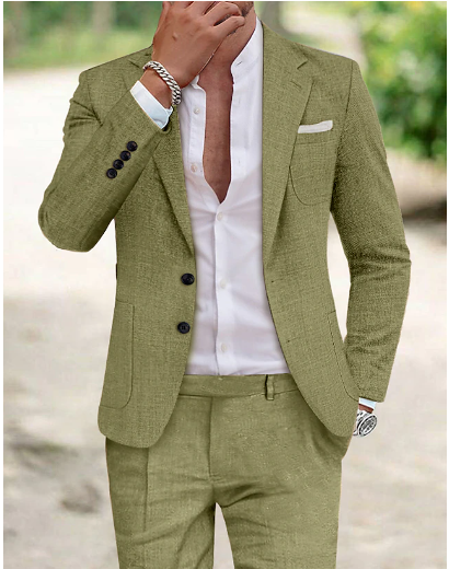 Elegant Linnen Herenpak - Leo Collectie