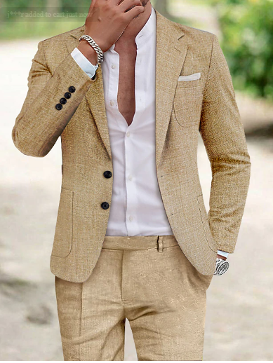 Elegant Linnen Herenpak - Leo Collectie