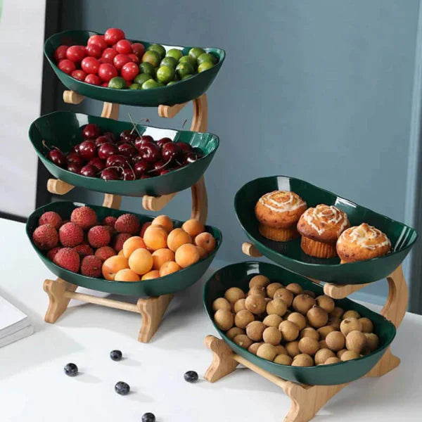 Elegante 3-laags fruitstandaard serveerschaal