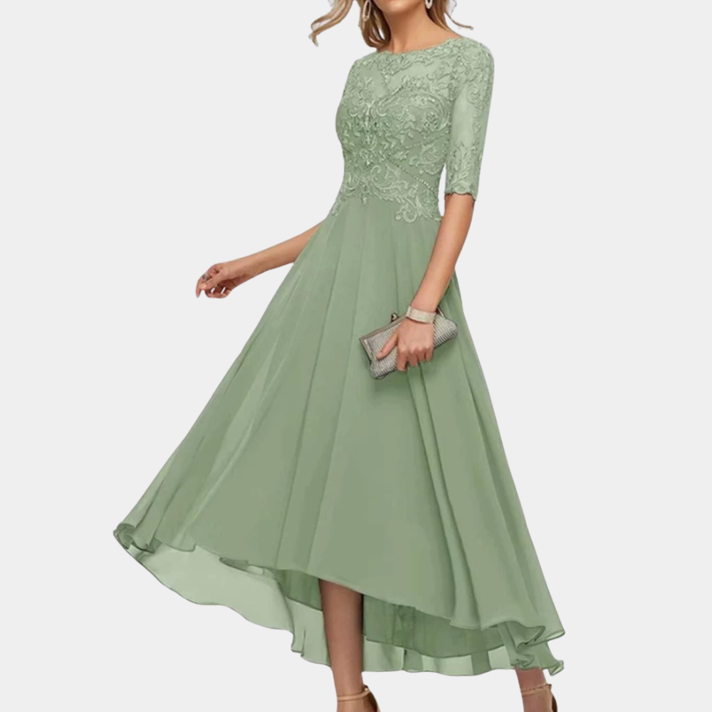 Elegante Ara Maxi Jurk met Kant Details