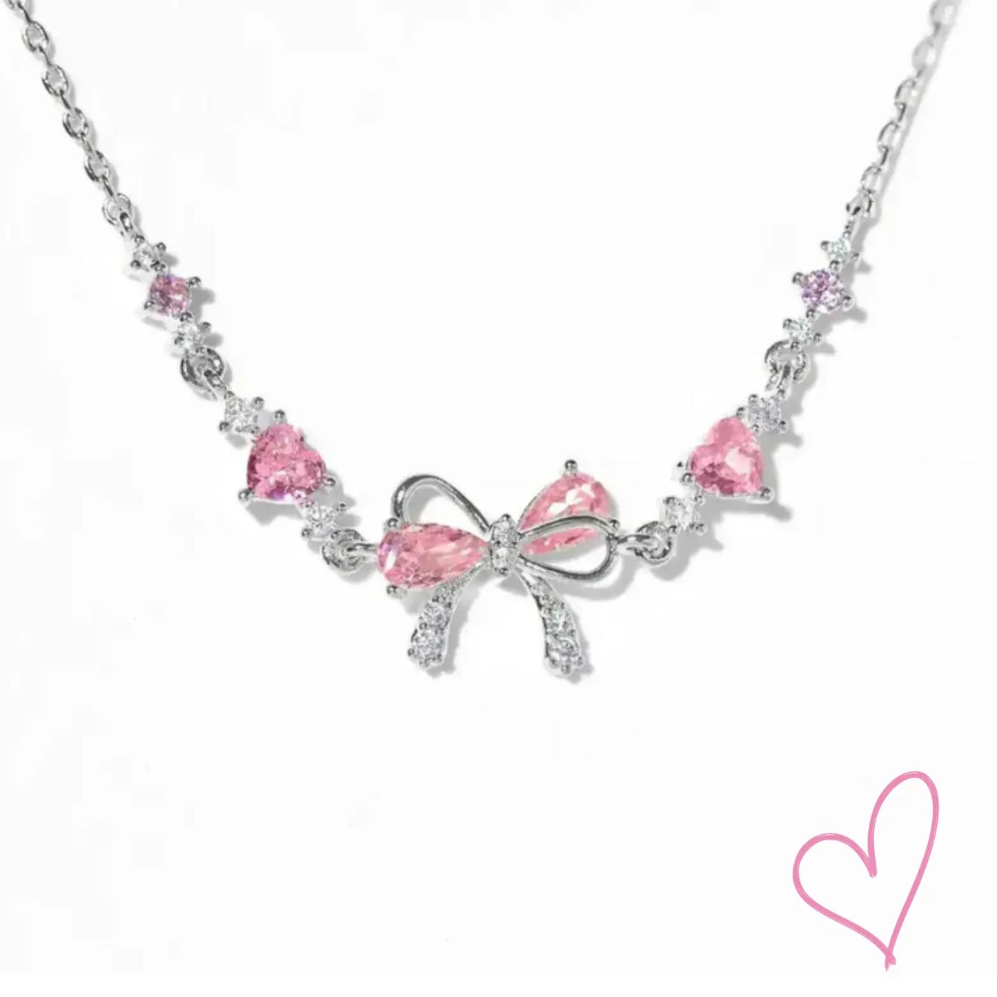 Elegante Armband met Roze Kristallen Strik