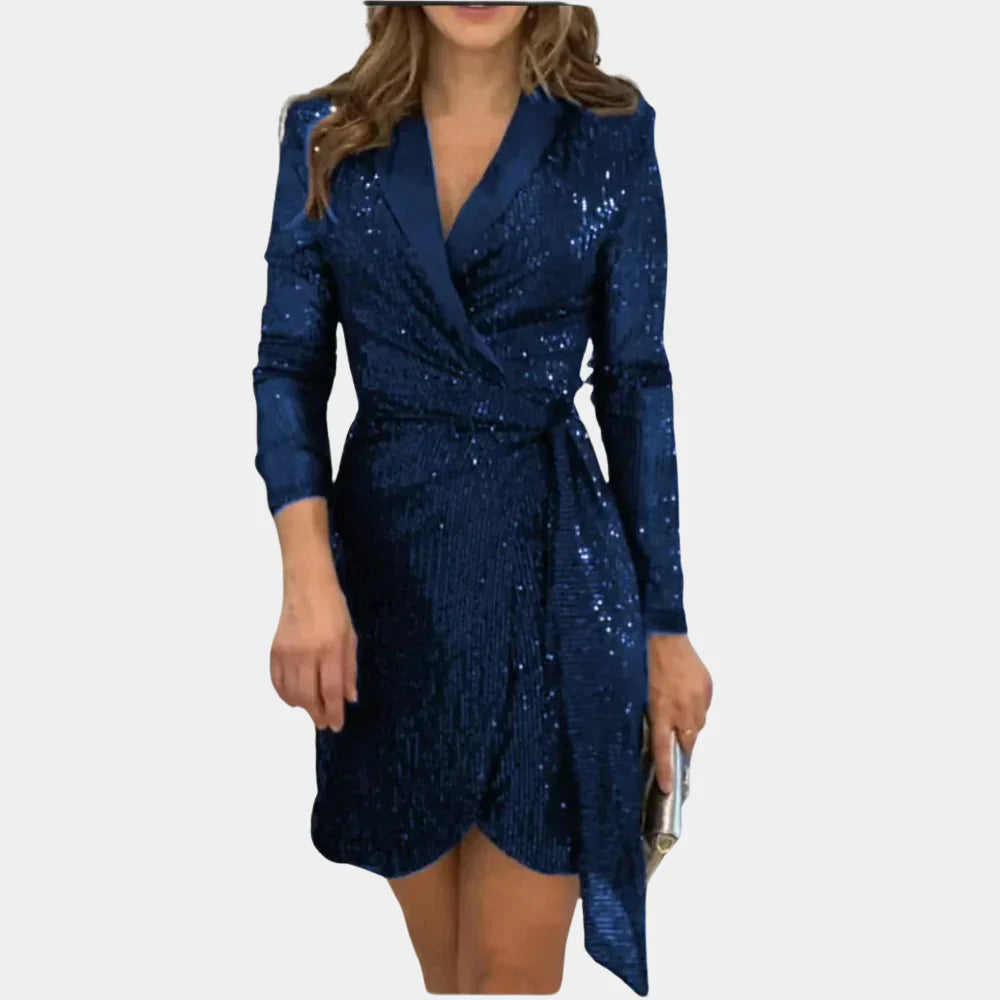 Elegante Blazerjurk met Reverskraag en V-hals