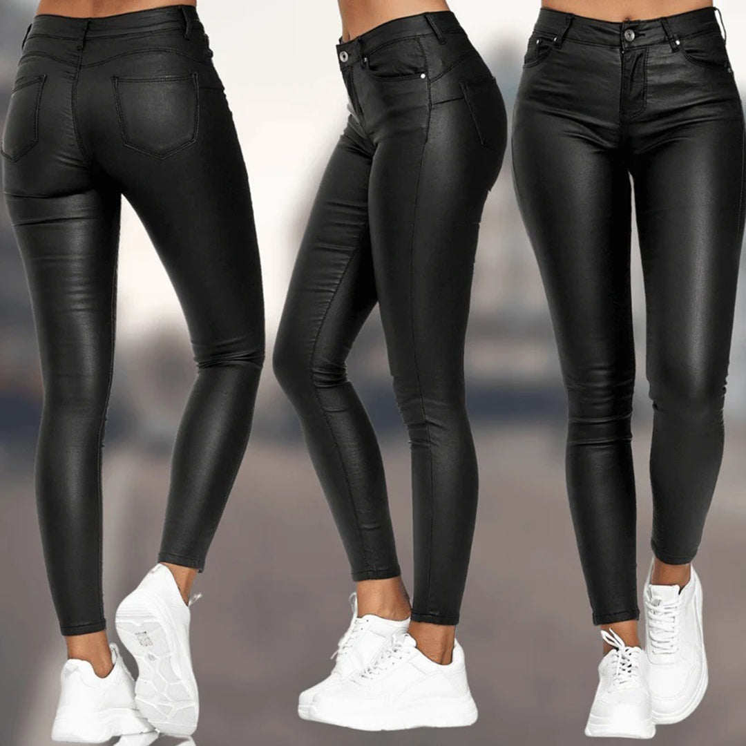 Elegante Comfortabele Damesbroek - Glanzende Stof