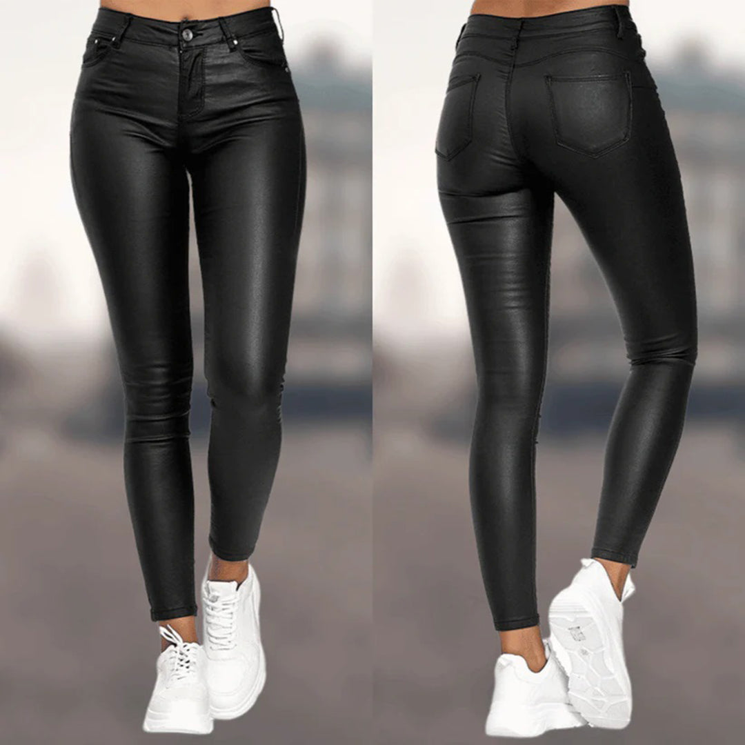 Elegante Comfortabele Damesbroek - Glanzende Stof