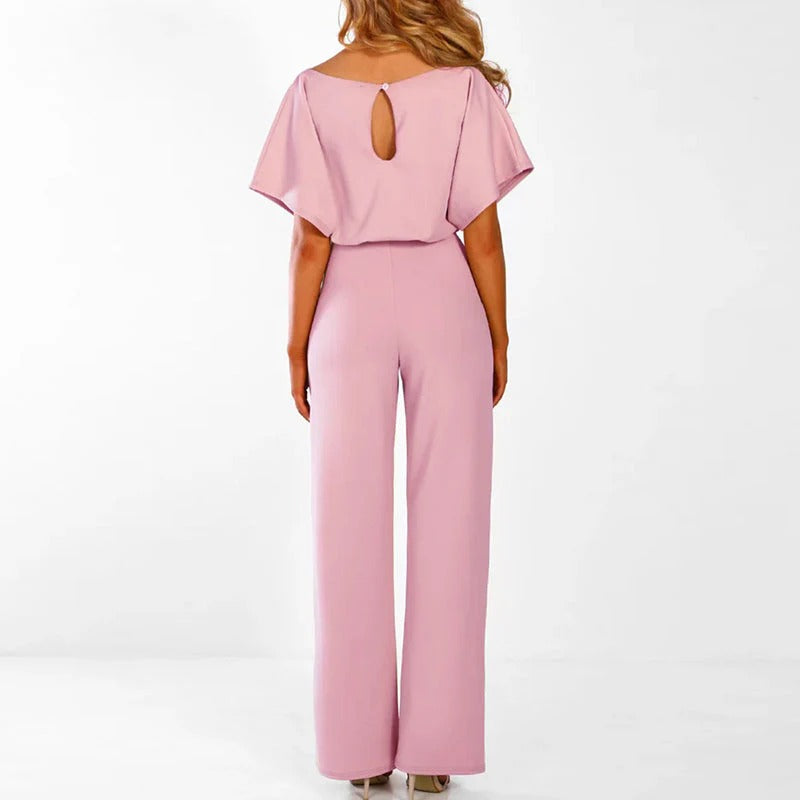 Elegante Dames Jumpsuit Met Smalle Taille