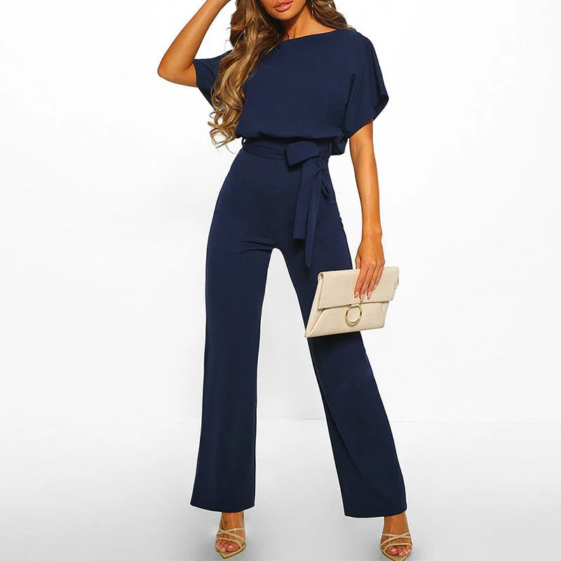 Elegante Dames Jumpsuit Met Smalle Taille