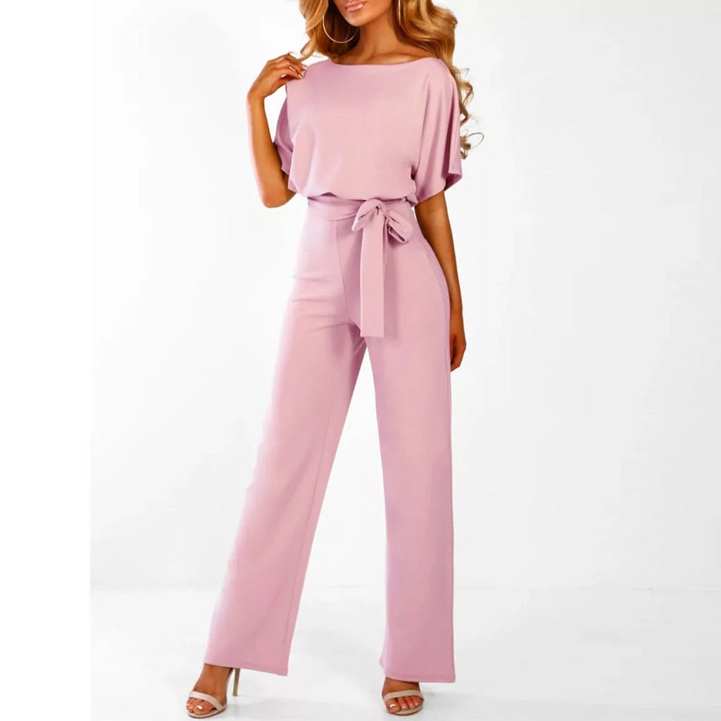 Elegante Dames Jumpsuit Met Smalle Taille