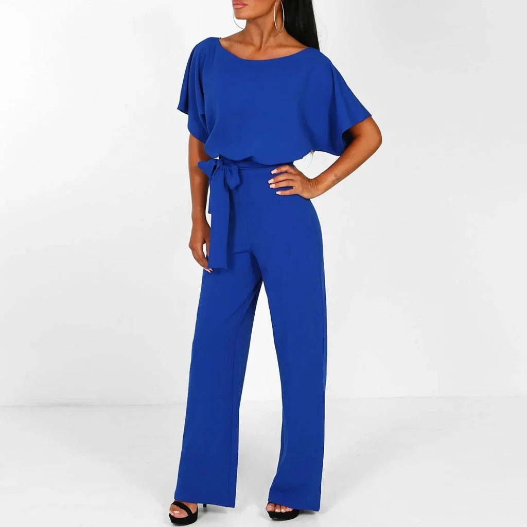 Elegante Dames Jumpsuit Met Smalle Taille