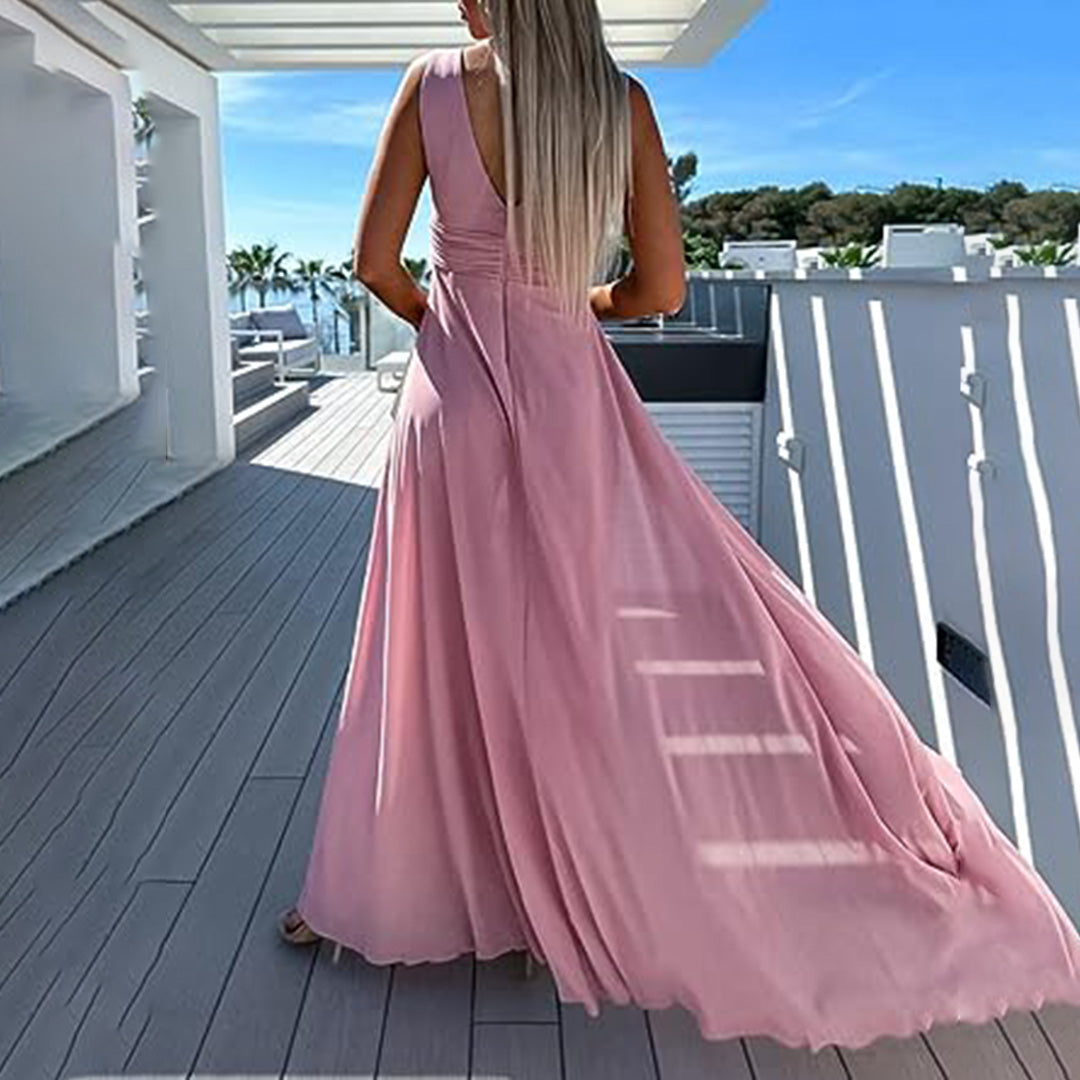 Elegante Dames Jumpsuit met Asymmetrische Halslijn
