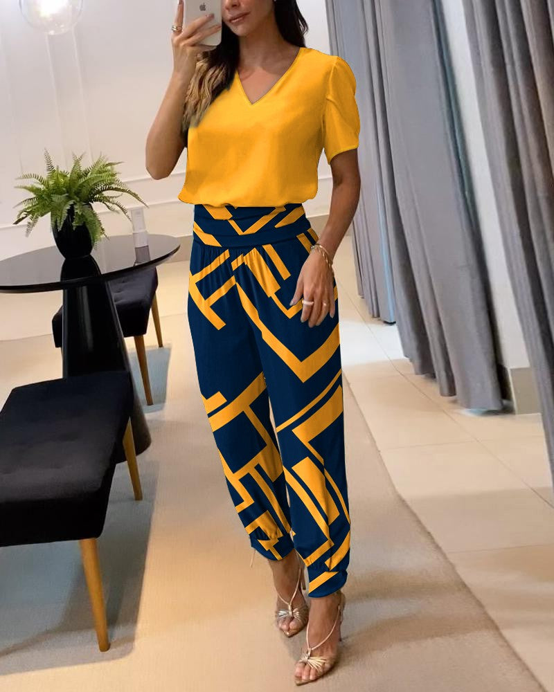 Elegante Dames Set: Broek en Top