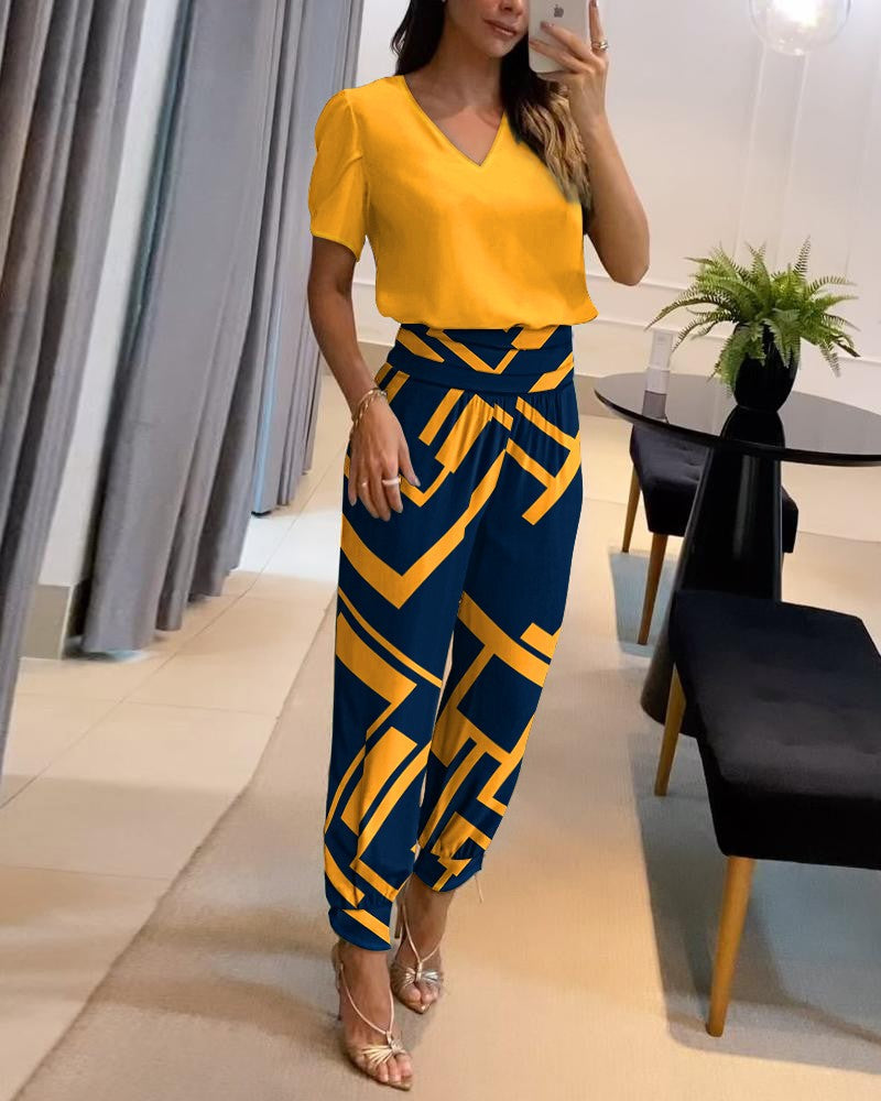 Elegante Dames Set: Broek en Top