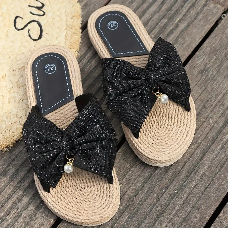 Elegante Dames Slippers Met Strikjes Monique