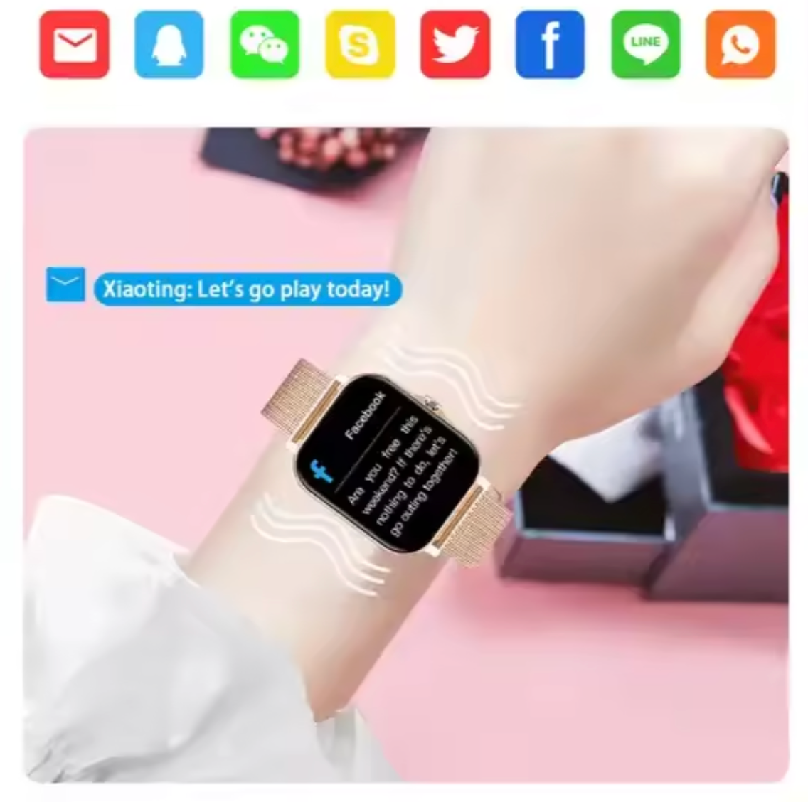 Elegante Dames Smartwatch met Gezondheidstracker