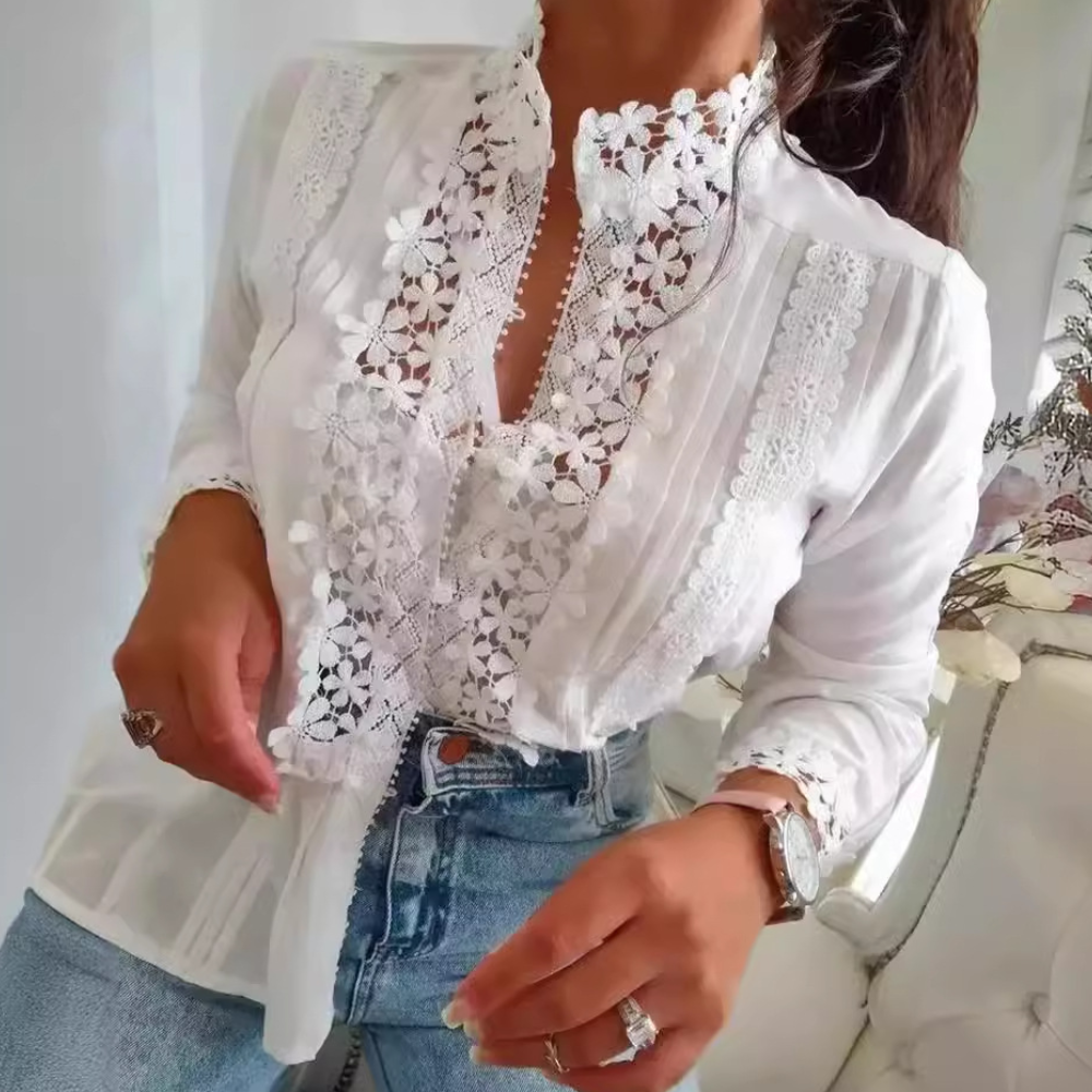 Elegante Damesblouse met Kantdetails
