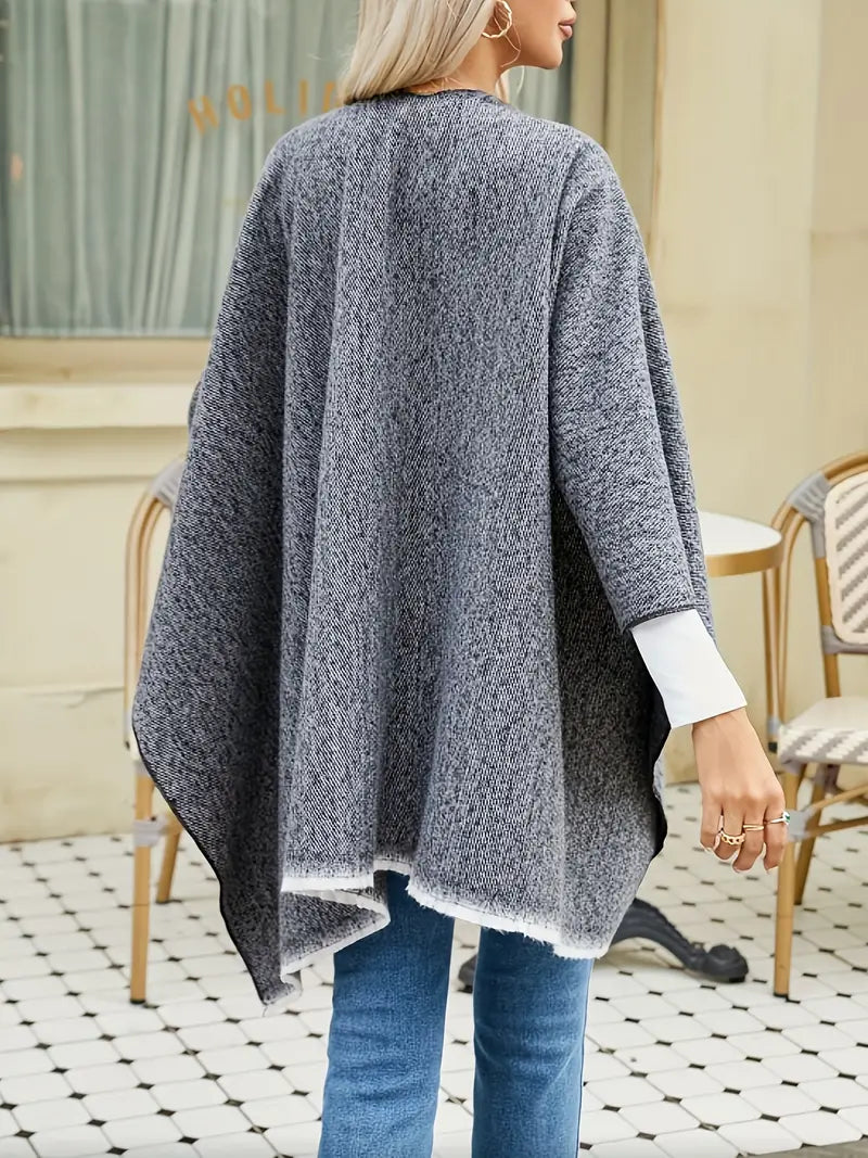 Elegante Katoenen Cape Poncho - Regina