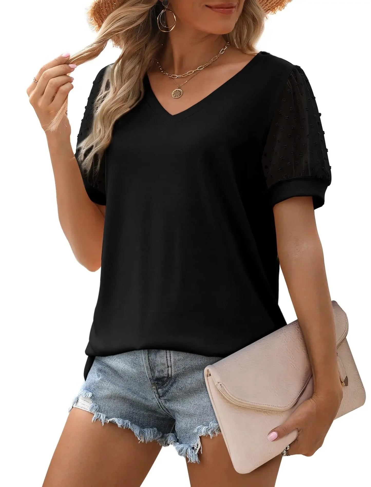 Elegante Linnen Dames V-Hals Top Emma
