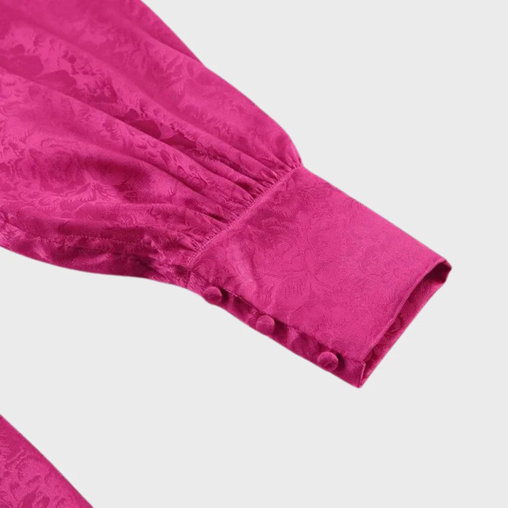 Elegante Midi-Jurk met V-Hals Lora