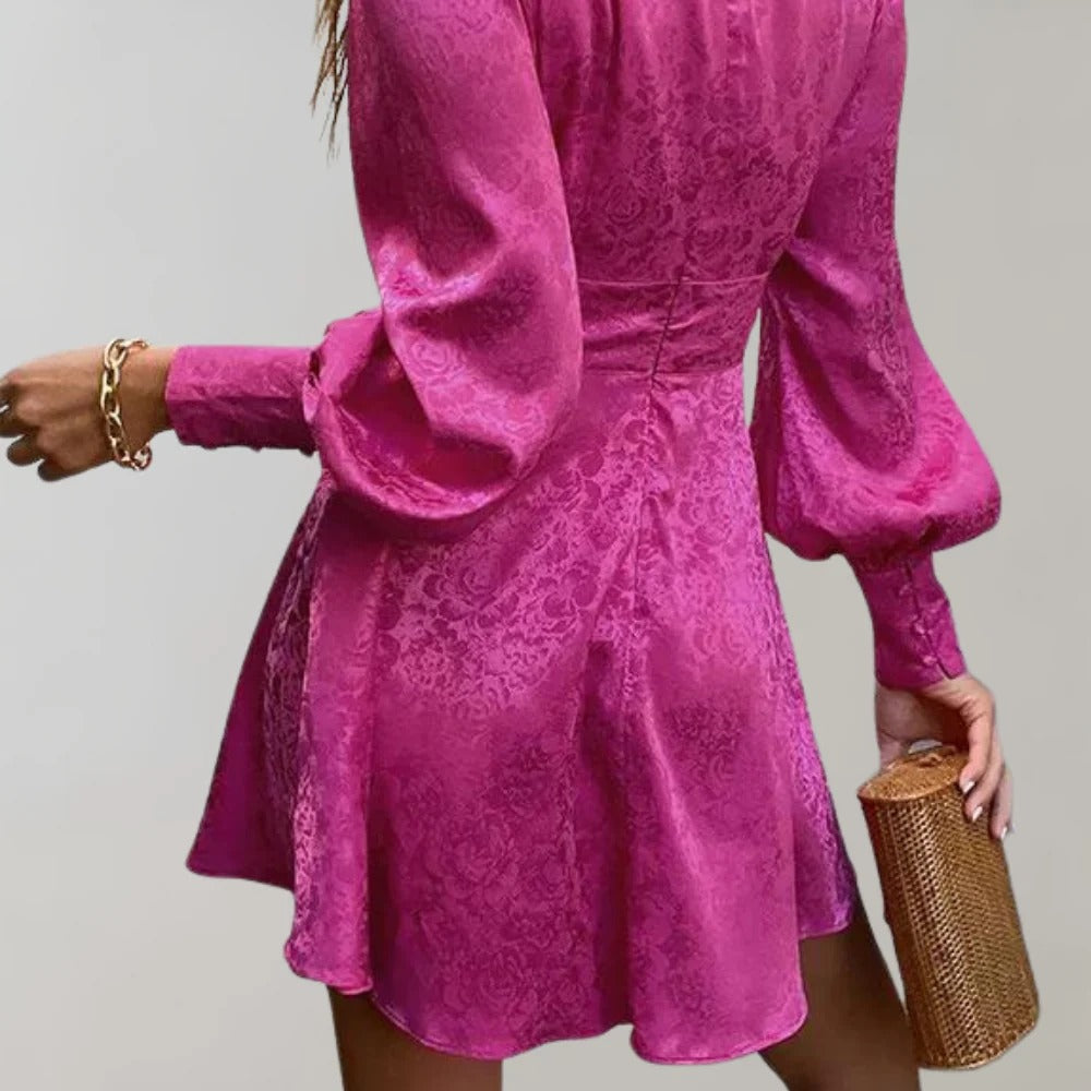 Elegante Midi-Jurk met V-Hals Lora