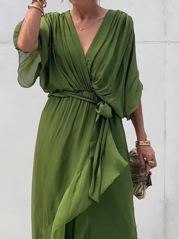 Elegante V-hals Jurk Thyra