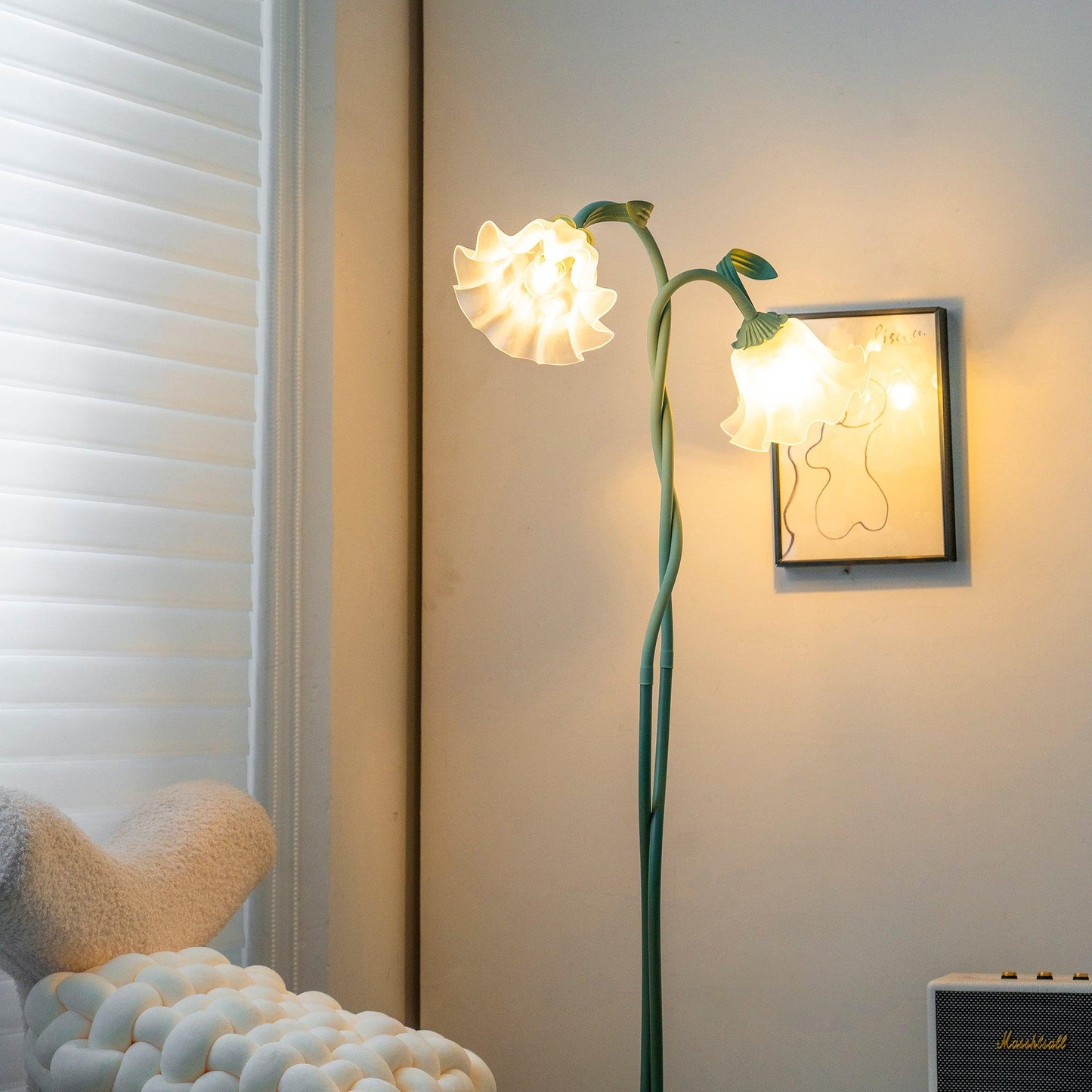 Elegante Vloerlamp Armando - Metalen met Bloemen