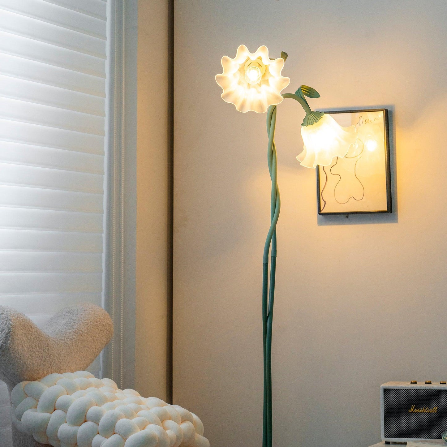 Elegante Vloerlamp Armando - Metalen met Bloemen