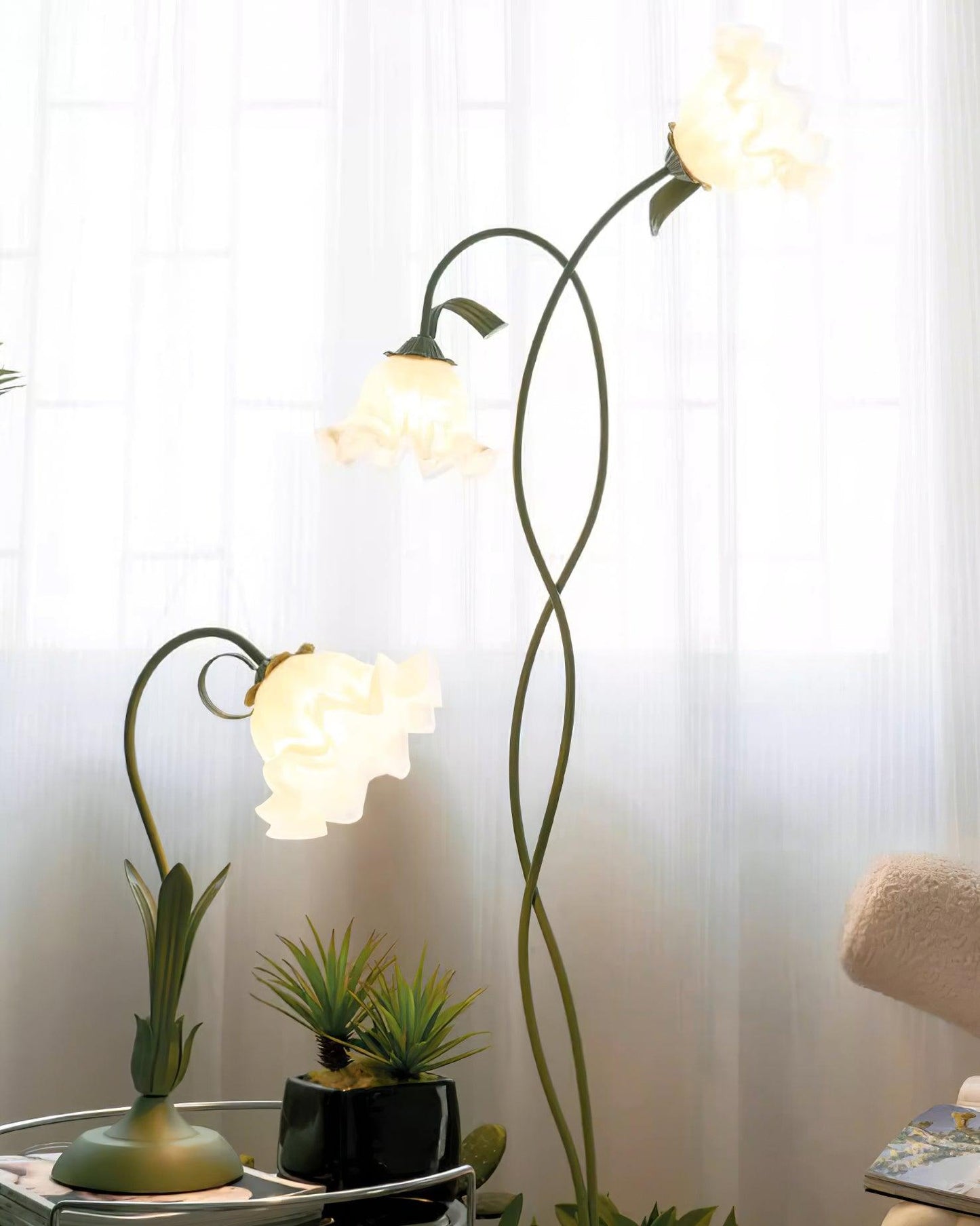 Elegante Vloerlamp Armando - Metalen met Bloemen