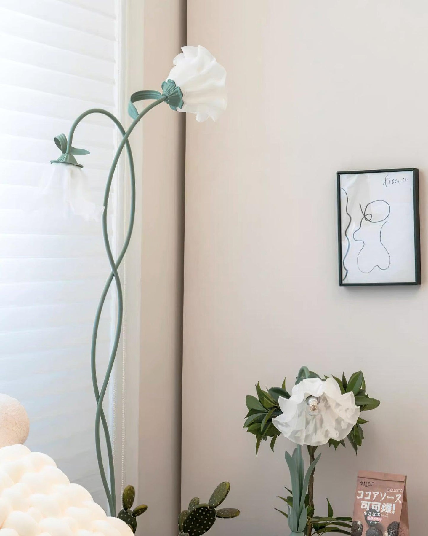 Elegante Vloerlamp Armando - Metalen met Bloemen