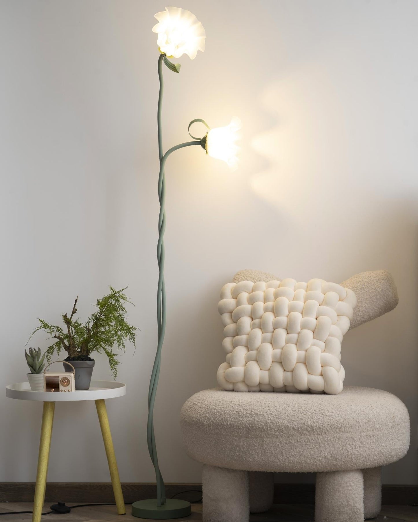 Elegante Vloerlamp Armando - Metalen met Bloemen