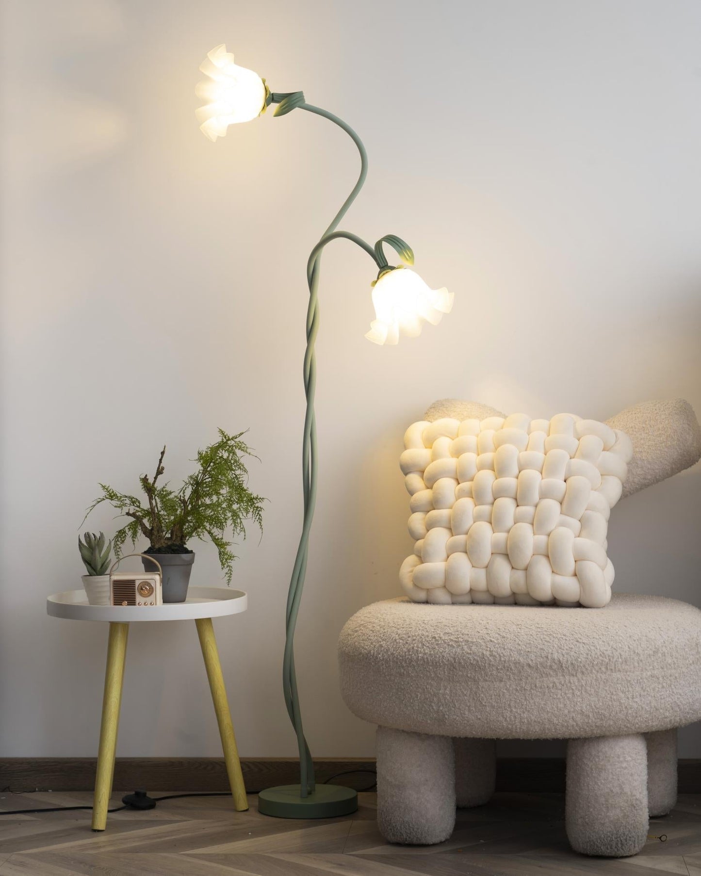 Elegante Vloerlamp Armando - Metalen met Bloemen
