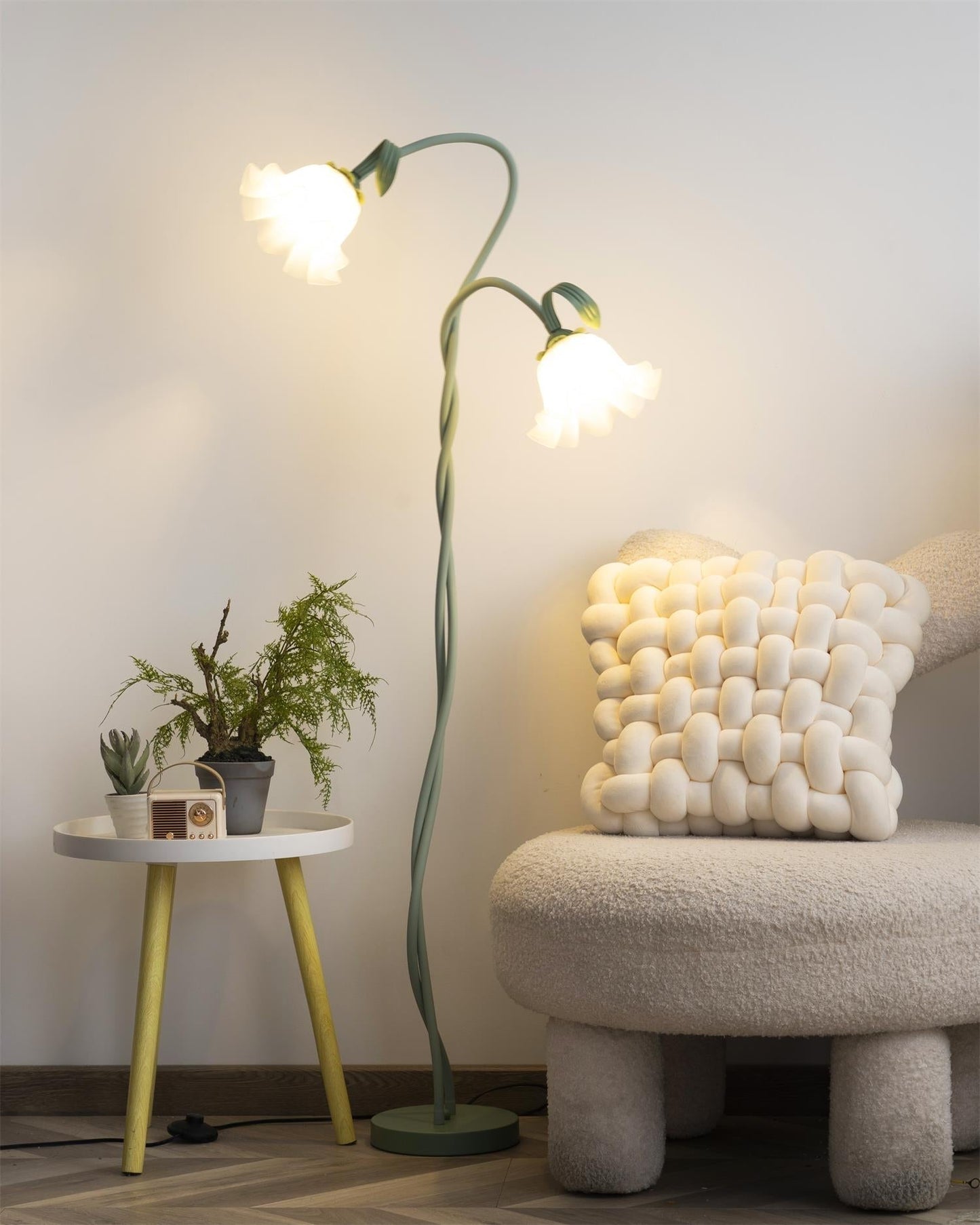 Elegante Vloerlamp Armando - Metalen met Bloemen