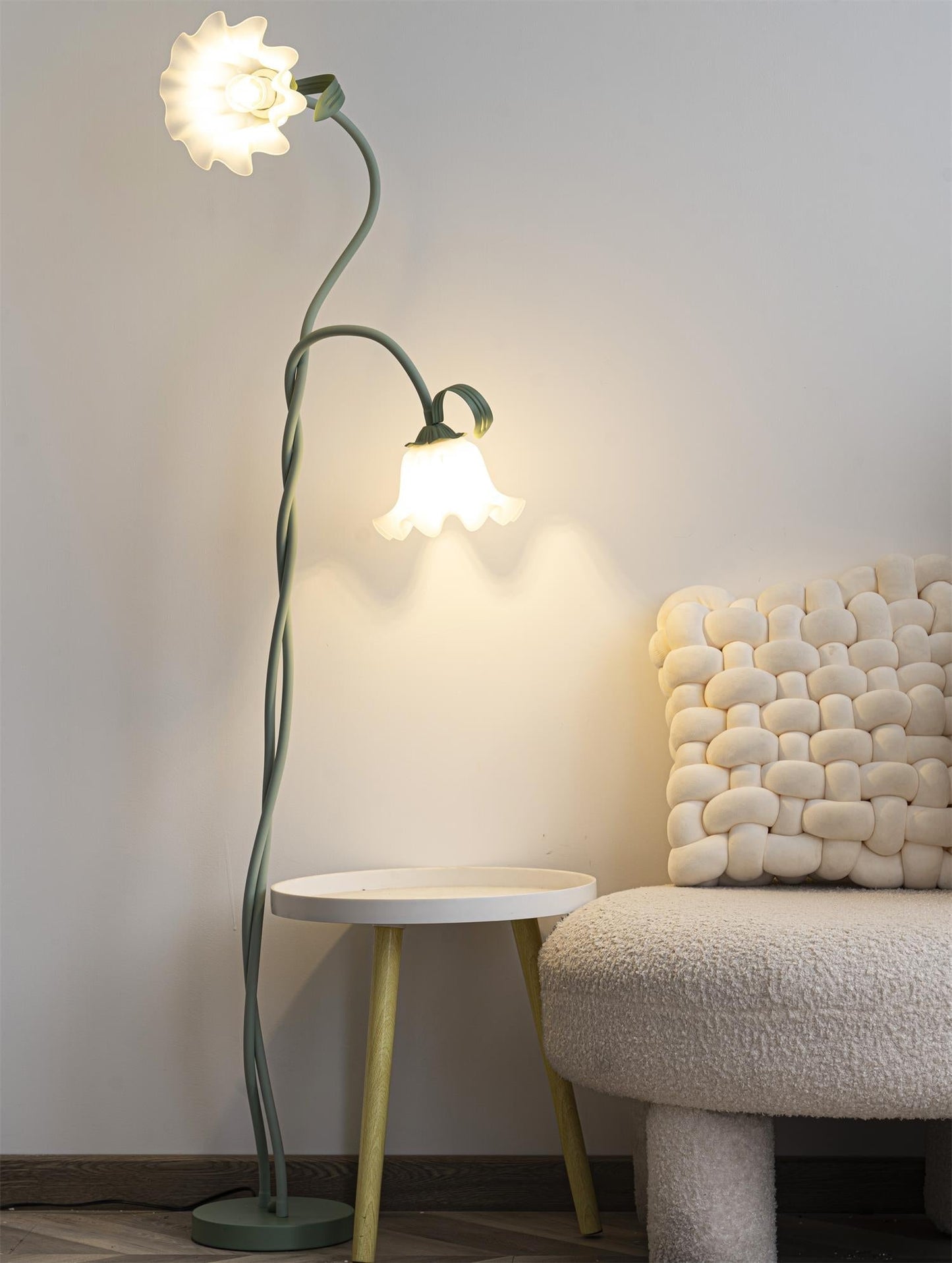 Elegante Vloerlamp Armando - Metalen met Bloemen