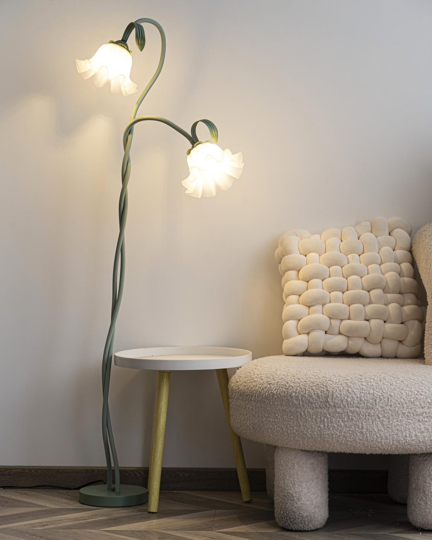 Elegante Vloerlamp Armando - Metalen met Bloemen