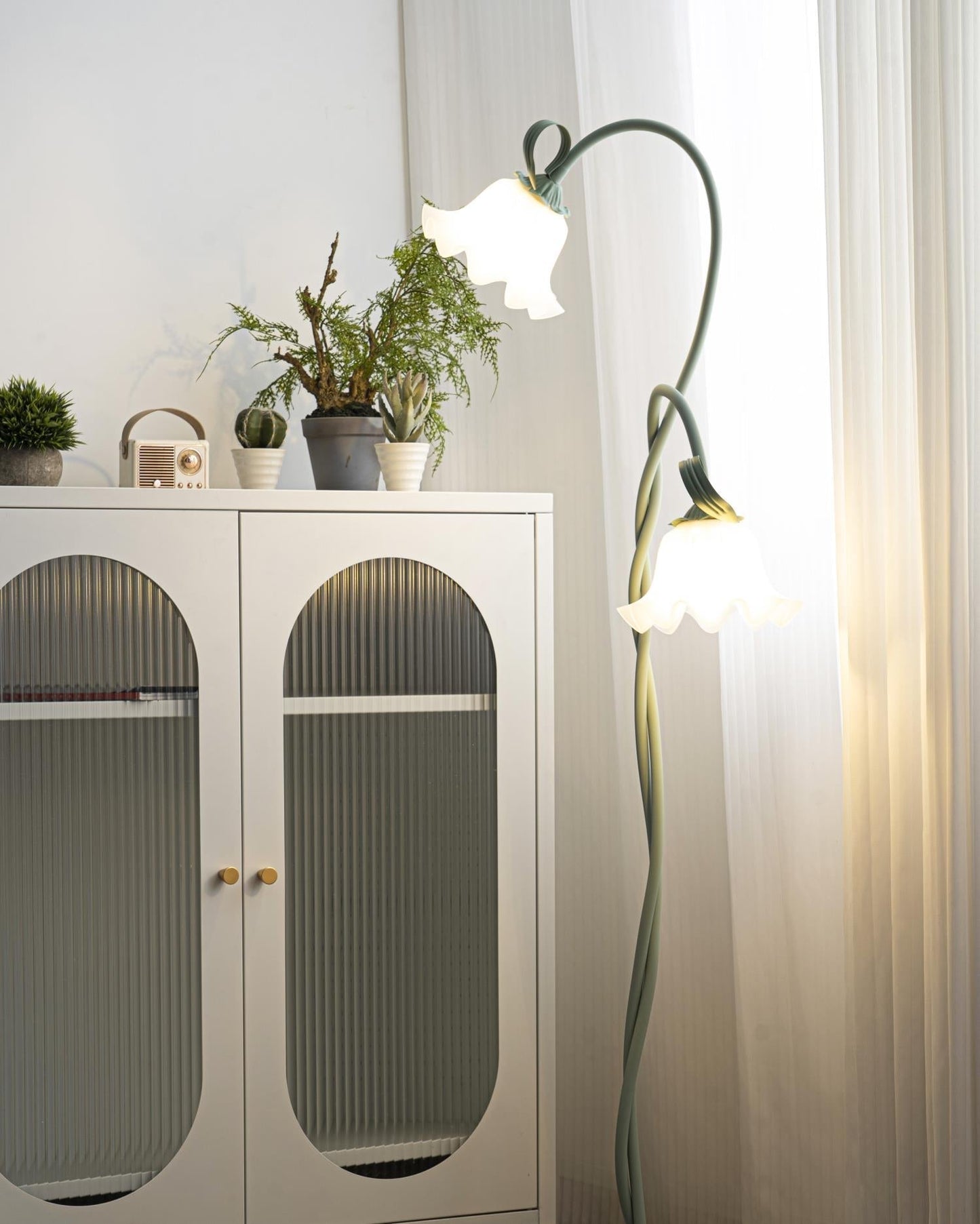 Elegante Vloerlamp Armando - Metalen met Bloemen