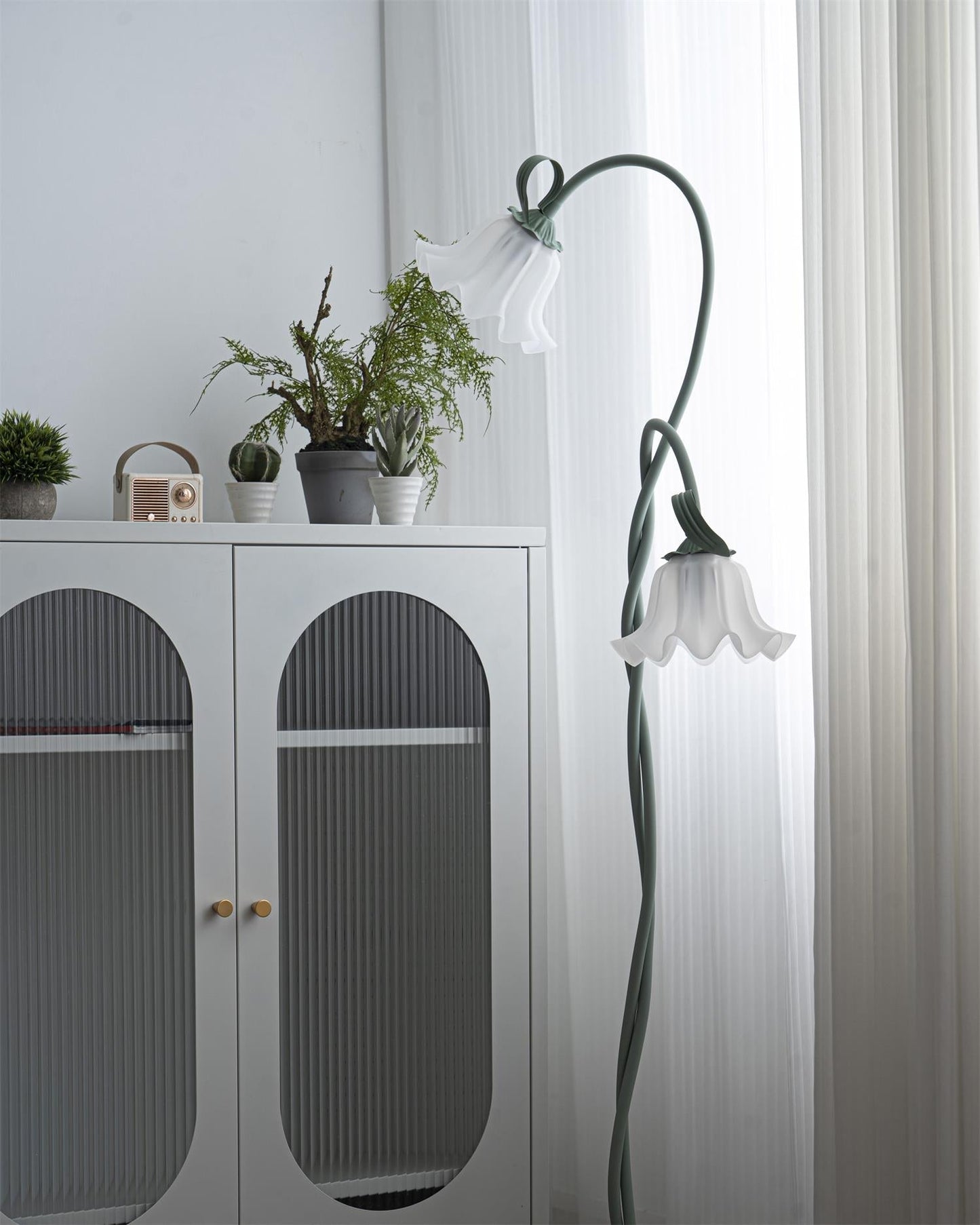 Elegante Vloerlamp Armando - Metalen met Bloemen