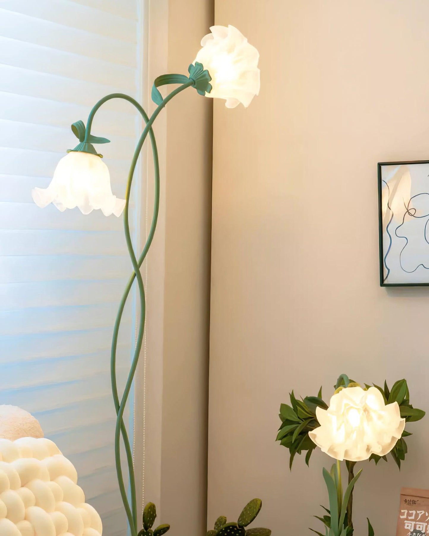 Elegante Vloerlamp Armando - Metalen met Bloemen