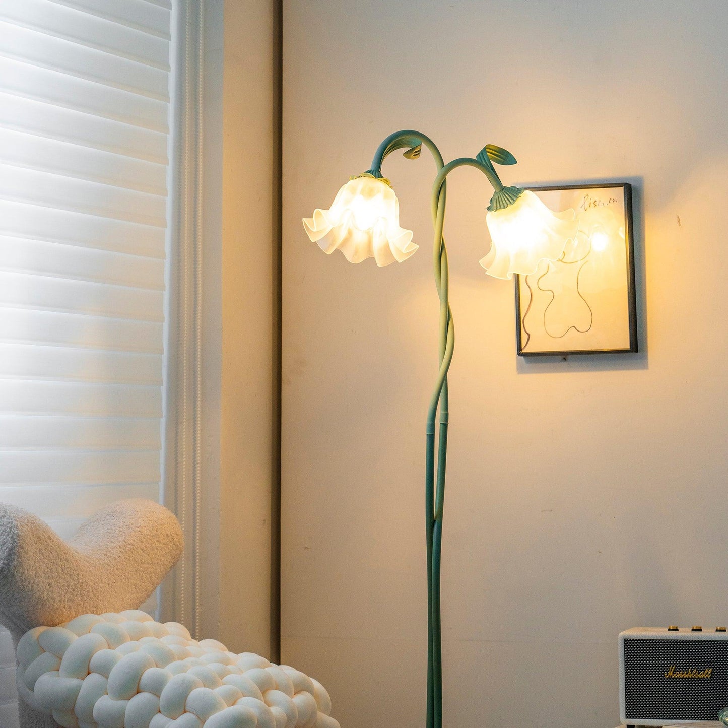Elegante Vloerlamp Armando - Metalen met Bloemen