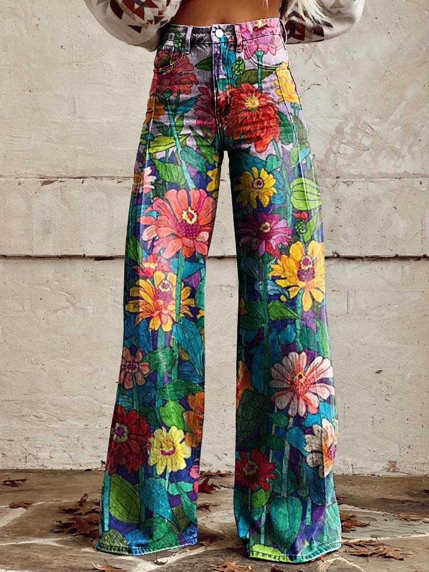 Elegante Wijde Damesbroek met Volants