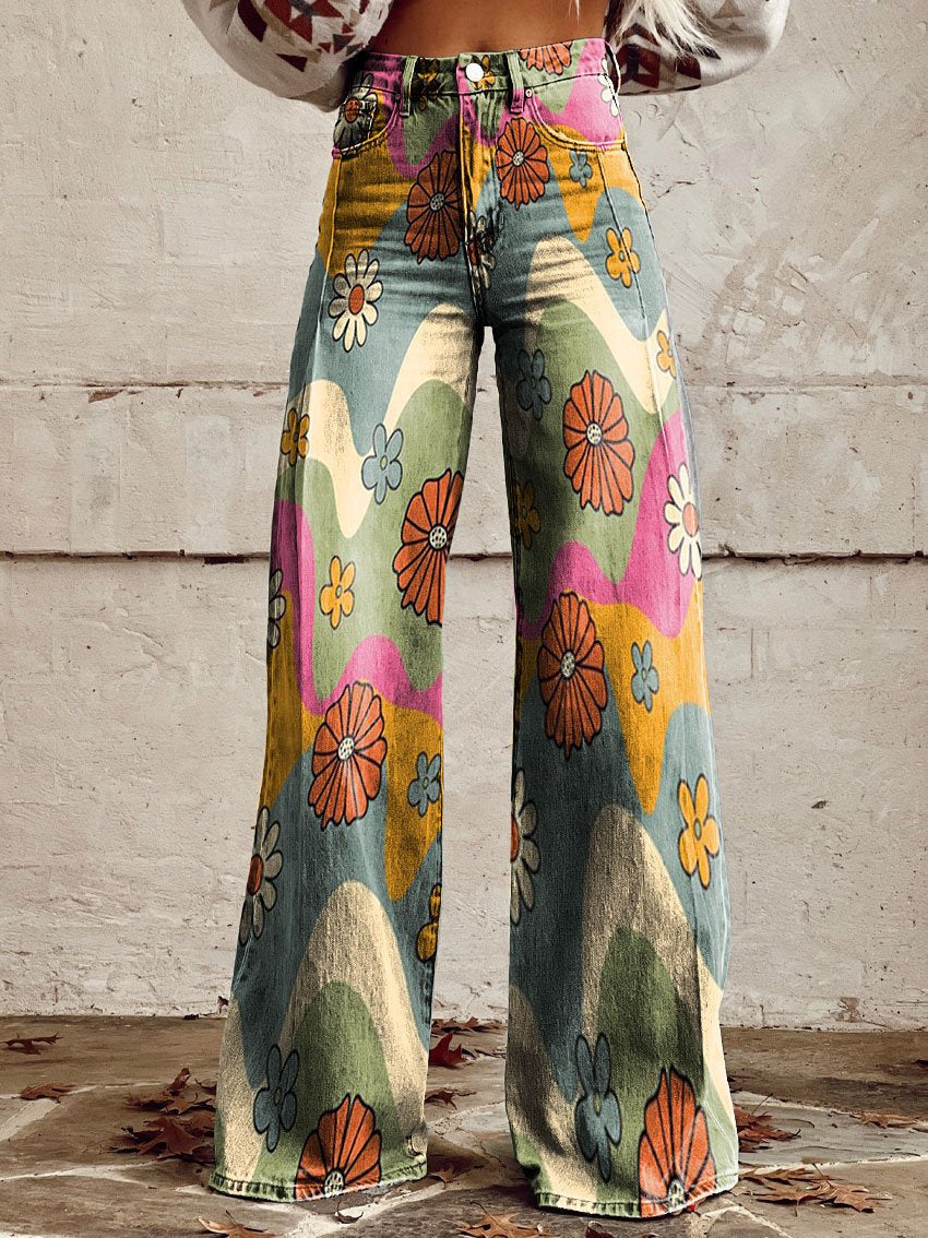 Elegante Wijde Damesbroek met Volants