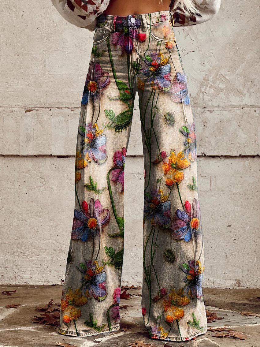 Elegante Wijde Damesbroek met Volants