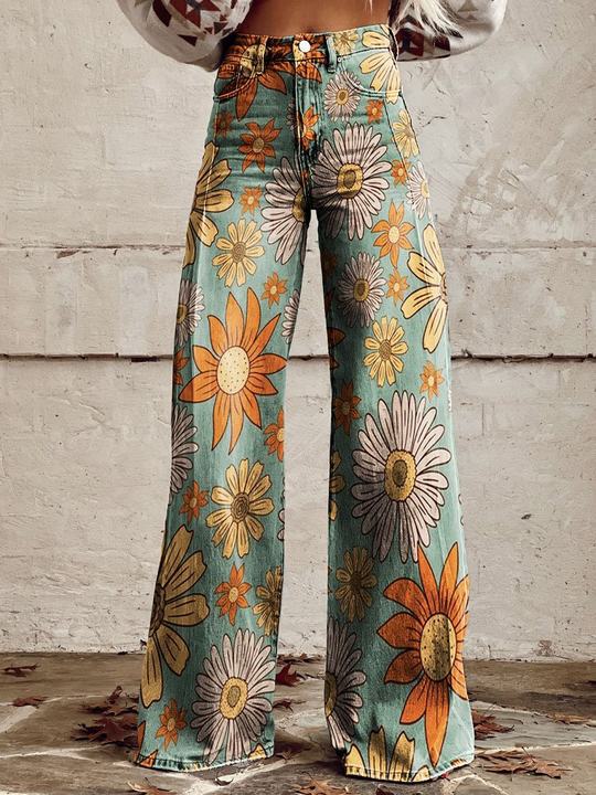 Elegante Wijde Damesbroek met Volants