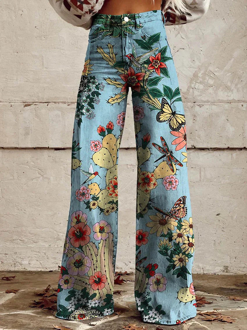 Elegante Wijde Damesbroek met Volants