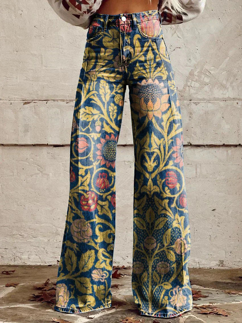 Elegante Wijde Damesbroek met Volants