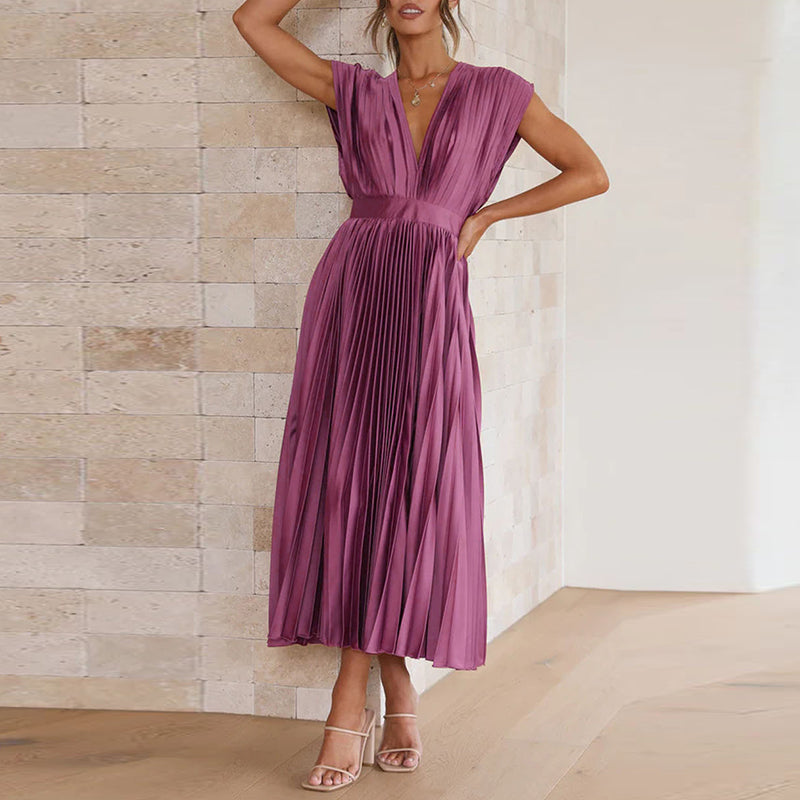 Elegante Zomerjurk met V-Hals Design