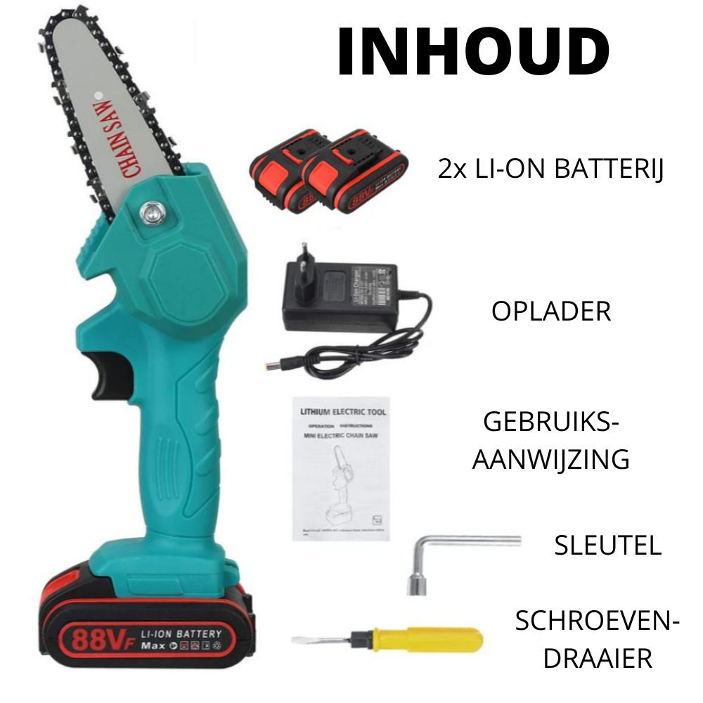 Elektrische Accu Snoei- en Snijkettingzaag Pro