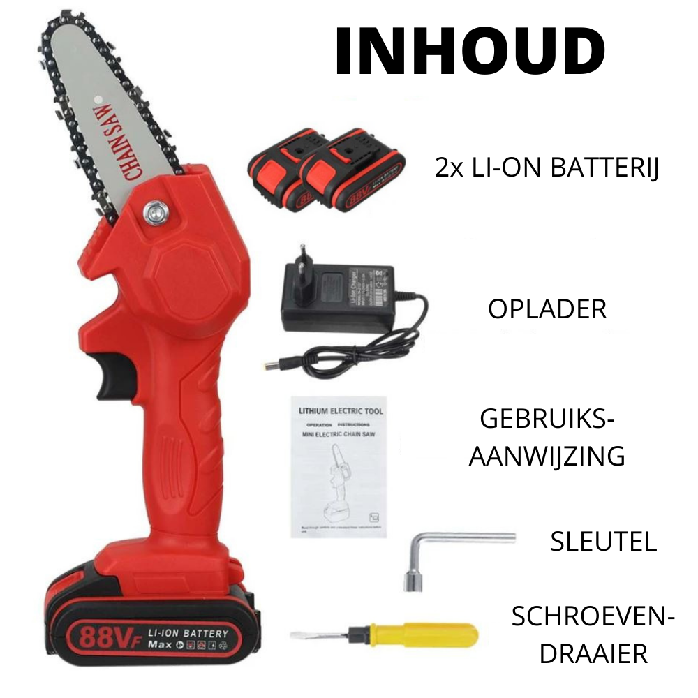 Elektrische Accu Snoei- en Snijkettingzaag Pro